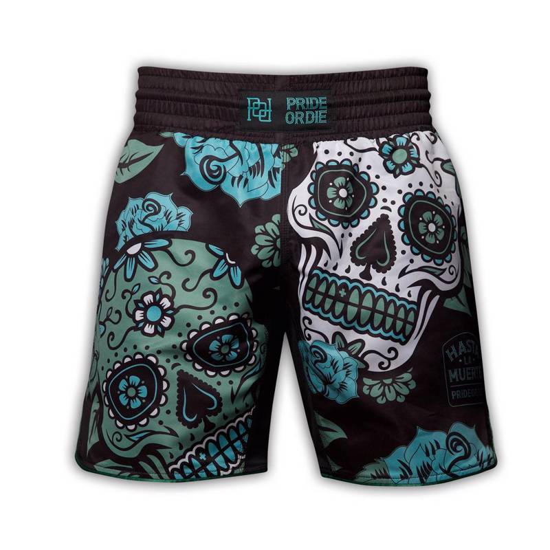 Pride Or Die Hasta La muerte MMA Shorts - Black